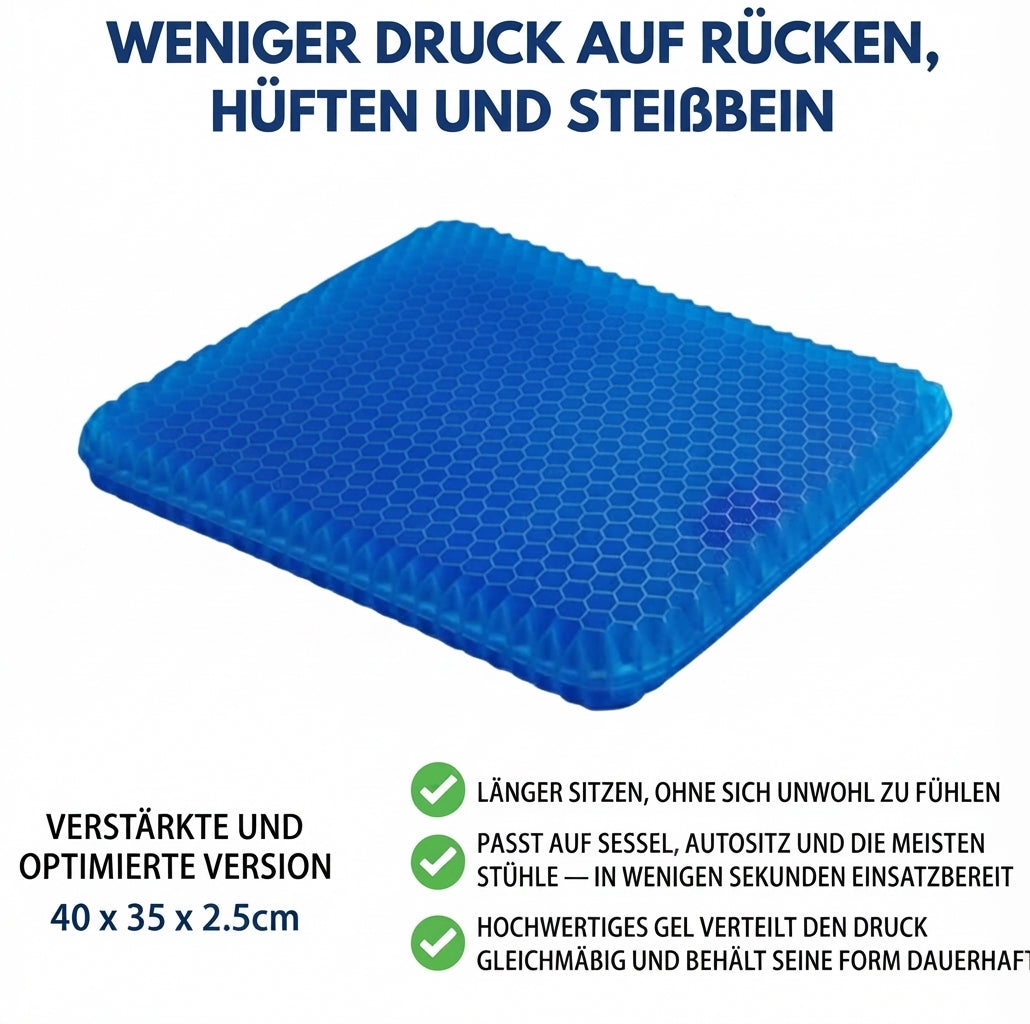 EaseGel Gelkissen — für mehr Komfort beim Sitzen
